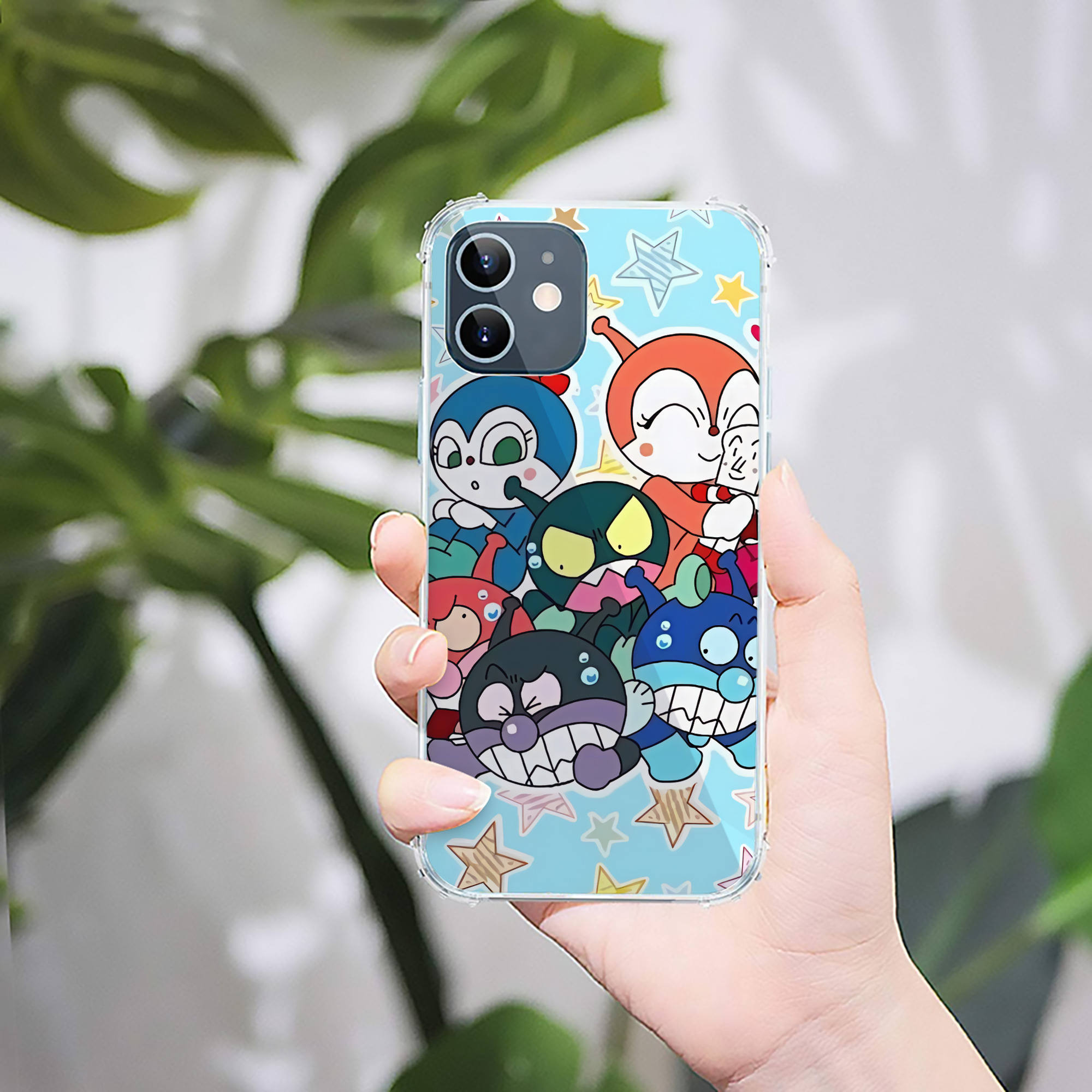 （画像用） アンパンマン Anpanman 【iPhone 12シリーズ対応】透明スマホケース（クリアソフトケース）